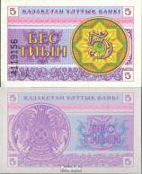 Kasachstan Pick-Nr: 3a Bankfrisch 1993 5 Tyin - Kazakistan