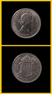 Pièce 1/2 Couronne -  Effigie De La Reine Elisabeth II  - 1963  -TTB** Limite Superbe   -  Cote Moyenne ( 25 € / 30 € ) - K. 1/2 Crown