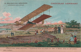 CPA Chocolat Lombart - La Navigation Aerienne - Aeroplane Sans Moteur - Advertising