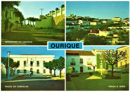 Ourique - Miradouro Do Castelo, Vista Parcial, Paços Do Concelho, Praça D. Diniz - Ed. Papelaria Pratas N.º 320 - Beja