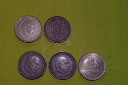 P1-043 Money Monnaie Coin Espana Espagne Spain Espanha Spanien Spagna Spanje Hiszpania Franco 1966 1953 Lot 5 Pieces - Other & Unclassified