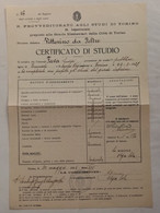 17825 " R.PROVVEDITORATO AGLI STUDI DI TORINO-CERTIFICATO DI STUDIO-30 MAGGIO 1936 " - Diploma & School Reports