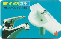 Turkey - TT - Alcatel - R Advert. Series - Tap & Basin (Blue Font), R-110, 60U, 1997, Used - Türkei
