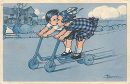 Illustratore Adolfo BUSI Drawn Children Couple Kiss - Busi, Adolfo