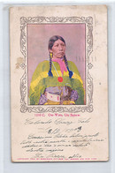Native Americana - Ow-Wuts, Ute Indian Squaw - SEE SCANS FOR CONDITION - Publ. Buedingen - Year 1902 1310 C - Native Americans