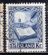 ISLANDA ICELAND ISLANDE 1953 REJKJABOK 1.75k USED USATO OBLITERE' - Usados