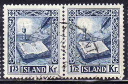 ISLANDA ICELAND ISLANDE 1953 REJKJABOK 1.75k USED USATO OBLITERE' - Oblitérés