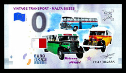 0 Euro Souvenir VINTAGE TRANSPORT MALTA BUSES FEAF 2019-1 Color - Malta