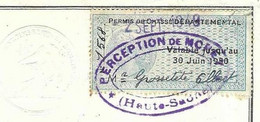 Permis Chasse Grossetet 1949 à 1954 / Timbres N° 53  59  61 / 67 Général / 68 National - Brieven En Documenten