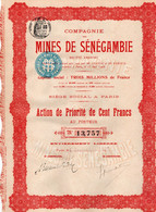 COMPAGNIE DE MINES DE SENEGAMBIE - Mines