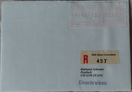 ATM / METER / Distributeur / SCHALTERLABEL 18.06.1981 BASEL 2 Recommandé - Automatenmarken