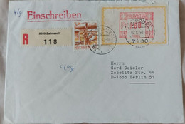 METER / SCHALTERFREISTEMPEL 07.12.1992  SALMSACH; RECOMMANDE - Automatic Stamps