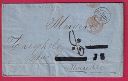 GRECE GREECE SYRA ILE DE SYROS 1873 POUR MARSEILLE TAXE TAMPON 8 LETTRE COVER - ...-1861 Prefilatelia