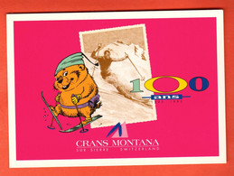 ZTZ-09 Carte Affiche Crans-Montana Pour Les 100 Ans De La Station. Circ. Sous Enveloppe. GF - Crans-Montana