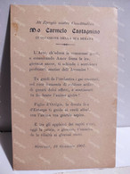Italia Siracusa 19 Gennaio 1907 ALL'EGREGIO CARMELO CASTAGNINO In Occasione Della Sua Serata.  14x9 Cm. - Other