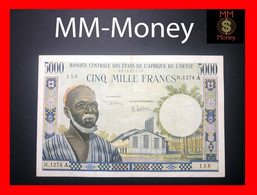 WEST AFRICAN STATES  WAS  "A  Ivory Coast"   5.000  5000 Francs  1967   P.  104 A  "scarce"  VF+ - West African States