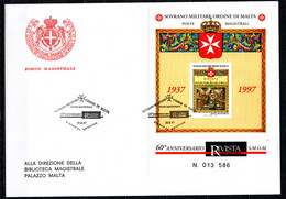 SMOM - 1997 - 60° ANNIVERSARIO DELLA PUBBLICAZIONE DELLA RIVISTA DELL'ORDINE - FDC - Sovrano Militare Ordine Di Malta