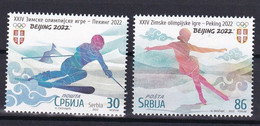 SERBIA  2022,OLYMPIC GAMES WINTER,CHINA ,BEIJING,SKI,SPORT,2v,MNH - Invierno 2022 : Pekín