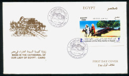 EGYPT / 2000 / SPECIAL LIMITED ISSUE / POPE'S VISIT TO CATHEDRAL OF OUR LADY OF EGYPT / RELIGION / CHRISTIANITY / FDC - Cartas