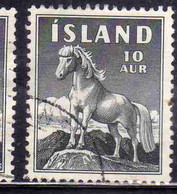 ISLANDA ICELAND ISLANDE 1958 ICELANDIC PONY 10a USED USATO OBLITERE' - Usati