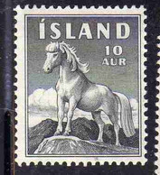 ISLANDA ICELAND ISLANDE 1958 ICELANDIC PONY 10a MNH - Unused Stamps