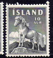 ISLANDA ICELAND ISLANDE 1958 ICELANDIC PONY 10a MLH - Neufs