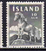 ISLANDA ICELAND ISLANDE 1958 ICELANDIC PONY 10a USED USATO OBLITERE' - Gebruikt