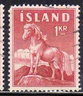 ISLANDA ICELAND ISLANDE 1960 ICELANDIC PONY 1k USED USATO OBLITERE' - Gebraucht