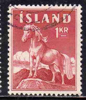 ISLANDA ICELAND ISLANDE 1960 ICELANDIC PONY 1k USED USATO OBLITERE' - Usados