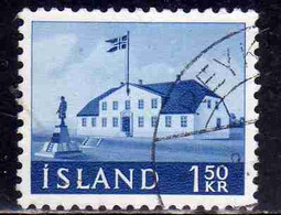 ISLANDA ICELAND ISLANDE 1961 OLD ICELANDIC GOVERNMENT BUILDING 1.50k USED USATO OBLITERE' - Oblitérés