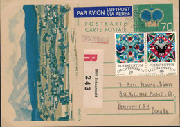 Reko Ganzsache Krone Mauren - 9491 Schaanwald 1976 - Tierkreiszeichen Fische Stier - Enteros Postales