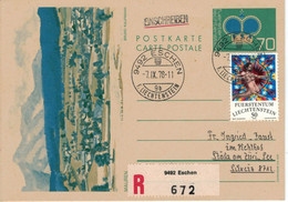 Reko Ganzsache Krone Mauren - 9492 Eschen 1978 - Tierkreiszeichen Schütze Pfeil Bogen - Stamped Stationery