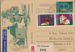 Reko Ganzsache Krone Rofenberg Eschen Kapelle - 9491 Schaanwald 1975 - Haustypen Baustil Fachwerk Trockenturm - Stamped Stationery