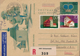 Reko Ganzsache Krone Rofenberg Eschen Kapelle - 9491 Schaanwald 1975 - Haustypen Baustil Fachwerk Treppemgiebel - Enteros Postales