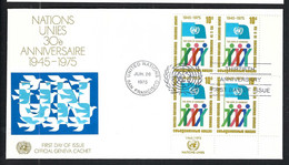 NATIONS UNIES New York 1975: FDC Du 30ème Anniversaire - Briefe U. Dokumente