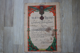146eme Régiment D'infanterie  Croix De Guerre Belle Illustration. - Documents Historiques