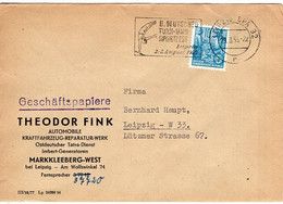 54327 - DDR - 1955 - 10Pfg Fuenfjahrplan EF A OrtsBf LEIPZIG - II. DEUTSCHES TURN- UND SPORTFEST ... - Gimnasia