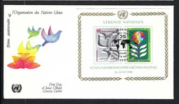 NATIONS UNIES Vienne 1975: FDC Du 35ème Anniversaire - Covers & Documents