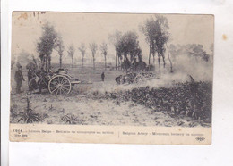 CPA 1914 ARMEE BELGE, BATTERIE DE CAMPAGNE EN ACTION - Manoeuvres