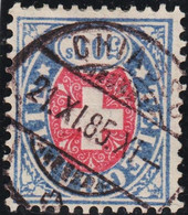 Heimat TI Chiaso 1885-11-21 Poststempel Auf Telegraphen-Marke 50 Rp. Zu#16 - Telégrafo