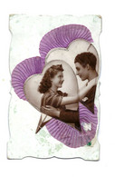 Couple En Médaillon,coeur Violet, - Koppels