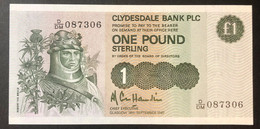 Scozia Scotland 1  Pounds 1987 Clydesdale Bank Fds LOTTO 4042 - 1 Pond