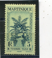 MARTINIQUE   N°  12 *  (Taxe)  (Y&T)  (Gomme Détérioré) - Impuestos