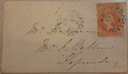 SOUTH AUSTRALIA 1863 QV 2d Orange Red (Sg#7) Franked On Cover Adelaide To KAPUNDA As Per Scan - Covers & Documents