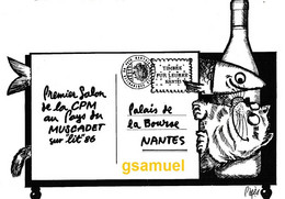 Illustrateur-Humoriste - Raymond Pagès - Au Pays Du Muscadet 1986 (1200 Ex). Bouteille, Poisson, Chat - Pages