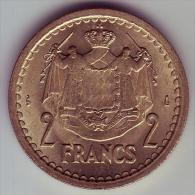 - MONACO - Louis II Prince De Monaco - 2 Francs - SPL - - 1922-1949 Louis II