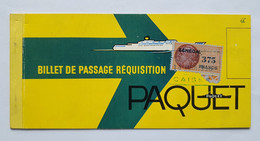 Cie De Navigation PAQUET - Billet Passage Réquisition MARSEILLE DAKAR - Ancerville - 1965 - Timbre Fiscal Sénégal 375 Fr - Wereld