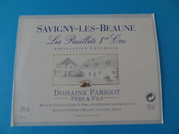 Etiquette Neuve Savigny Les Beaune 1er Cru Les Peuillets Domaine Parigot Père & Fils - Bourgogne