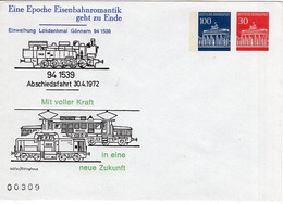 54346 - Bund - 1972 - 30Pfg&100Pfg Brandeburger Tor PGAUmschl "Abschiedsfahrt 94 1539", Ungebraucht - Trains