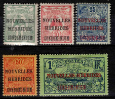 Nouvelles Hébrides - 1910 -  N°15 à 19   - Neuf * - MLH - Nuovi